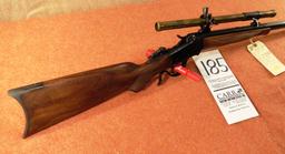 Winchester 1885 Low Wall, .25-20-Cal., SN:49430, 1904-05, Wollensak 4x Scope, Been Relined, Reblued,