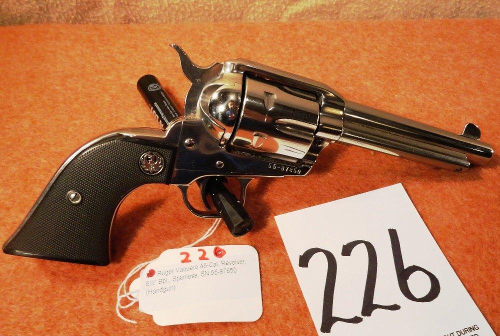 Ruger Vaquero 45-Cal. Revolver, 5½” Bbl., Stainless, SN:55-87850 (Handgun)