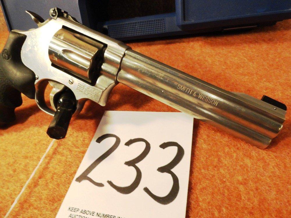 S&W M.617-5 Revolver .22 LR Ctg., Stainless Steel, 6” Bbl., SN:CFV 7032 in Blue Case (Handgun)