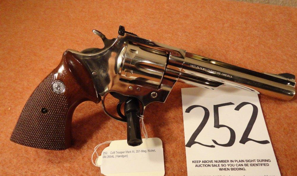 Colt Trooper Mark III, 357-Mag, Nickel, SN:79732J (Handgun)