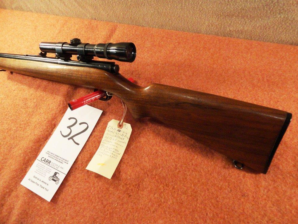 Winchester 43, 22 Hornet, SN:59066A, Mid 1950's, 1.5 to 4.5 Variable Weaver Scope & Mounts, Factory