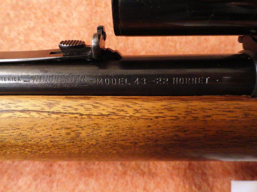 Winchester 43, 22 Hornet, SN:59066A, Mid 1950's, 1.5 to 4.5 Variable Weaver Scope & Mounts, Factory