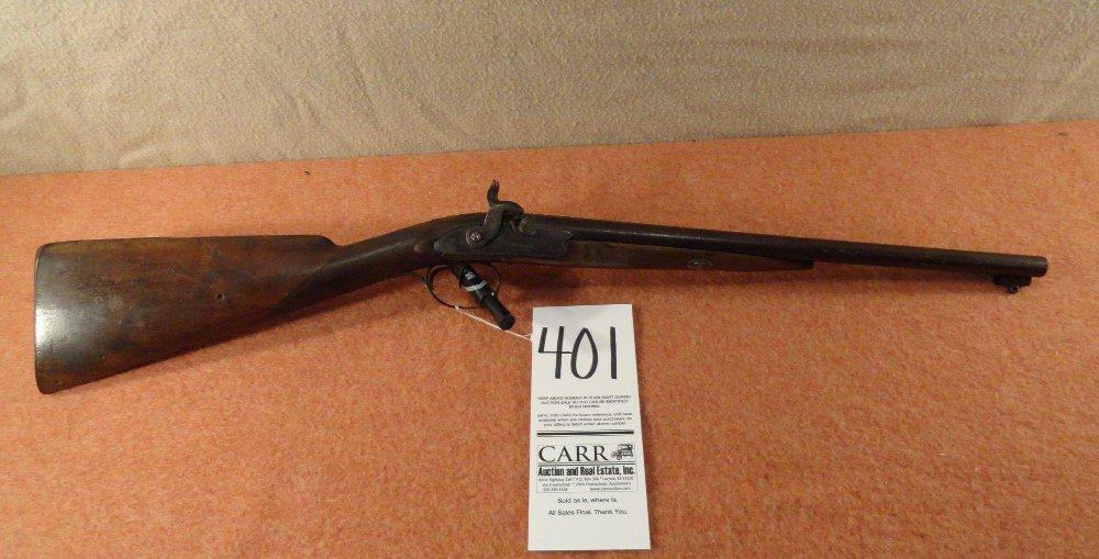 Antique J. Montaigne Dbl. Bbl. Muzzle Loading Shotgun, 16-Ga., Decorator Only (Not Safe to Fire) (Ex