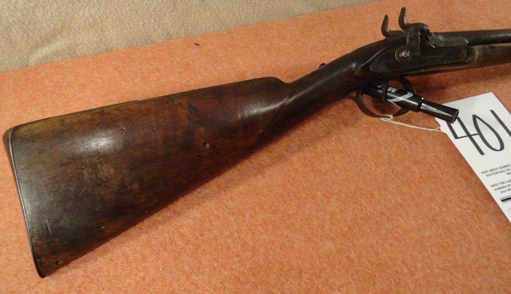 Antique J. Montaigne Dbl. Bbl. Muzzle Loading Shotgun, 16-Ga., Decorator Only (Not Safe to Fire) (Ex