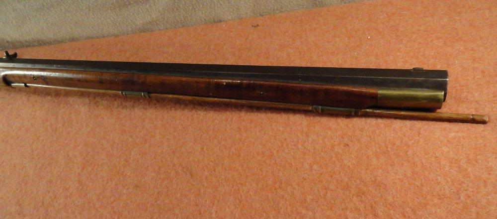 Kentucky “Early Original” Long Target Rifle, 36½” Heavy Bbl., 44-Cal., Tiger Stock, Wt. 14 lbs., Map