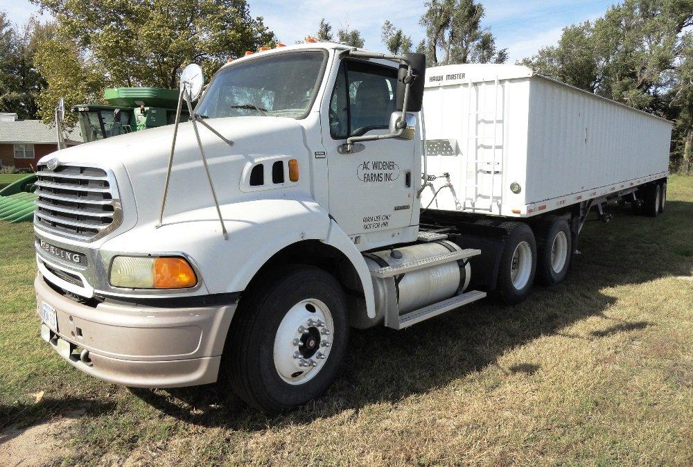 COMBO: 2006 Sterling Semi Tractor AND 1998 42’ Hawk Master Steel Grain Trailer