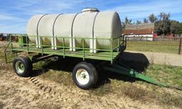 1000-Gal. Transfer Tank (Tank Bad) on 4-Wheel Trailer