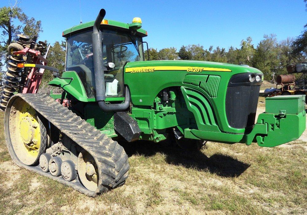 JD 8420 T, 3-Pt., PTO, 6180 Hrs., 24” Tracks, Original Display w/Starfire Receiver