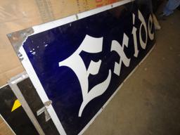 Exide, 60” x 24” (Porcelain sign)