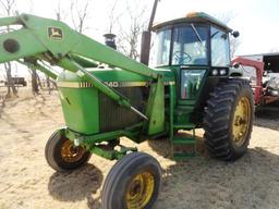 JD 4240 Powershift w/JD 158 Front Loader, 6,778 Hrs., 18.4x38, w/3-Pt. & PTO, SN:P026153