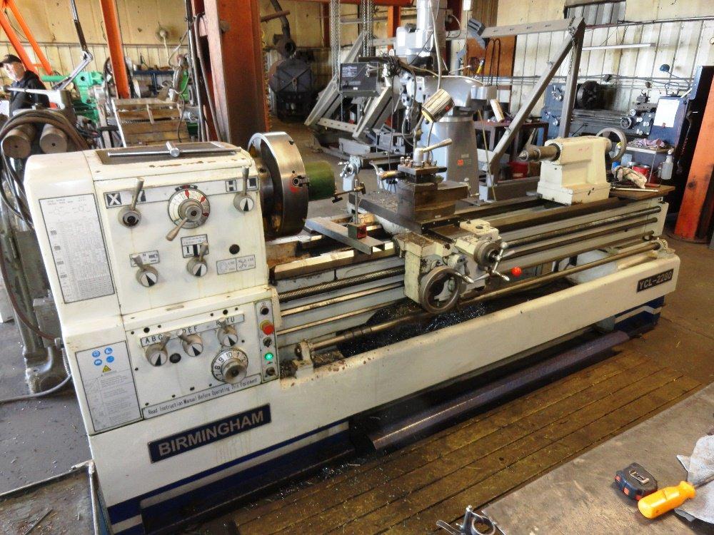 Birmingham YCL-2280 Lathe (3 Phase) with Taper Attachment, Bottle & Steady Rest