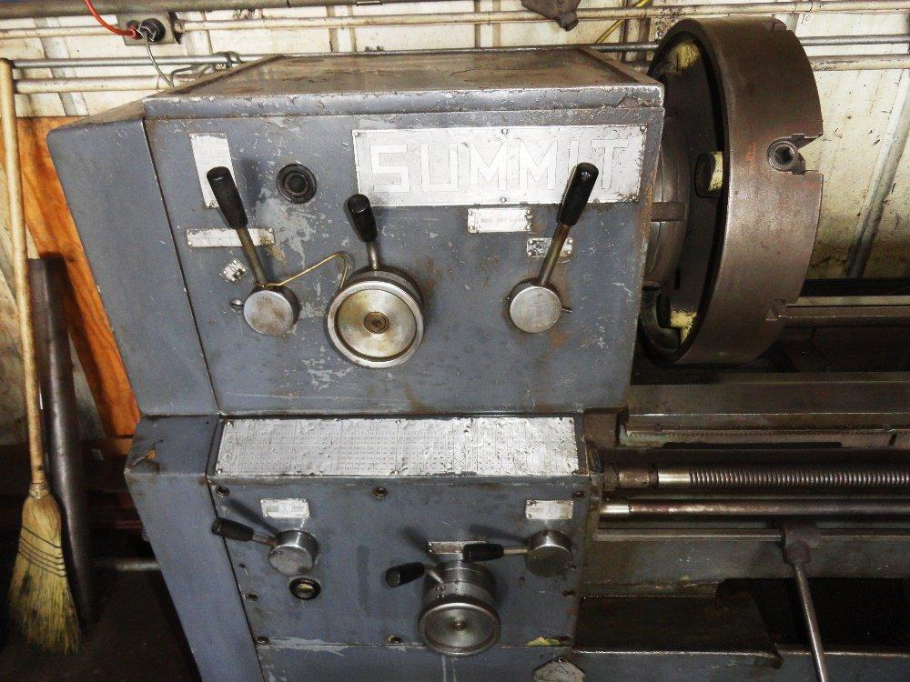 Summit Lathe w/Taper Attachment (3 Phase) w/Bottle & Steady Rest