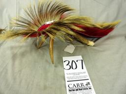 Sioux Rose Bud Roach Head Dress, 1930’s on Antler (IA)