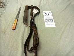 Apache Knife Sheath w/Knife & Belt (Liberty Coins), 14” (IA)