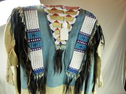 Warrior Shirt, Kiowa w/Human Hair Locks, Excellent (IA)