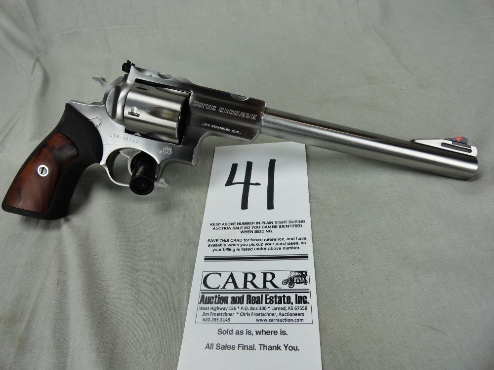 Ruger Super Red Hawk, 44 Mag, Org. Cardboard Box, Stainless, 9.5” Bbl., Rub