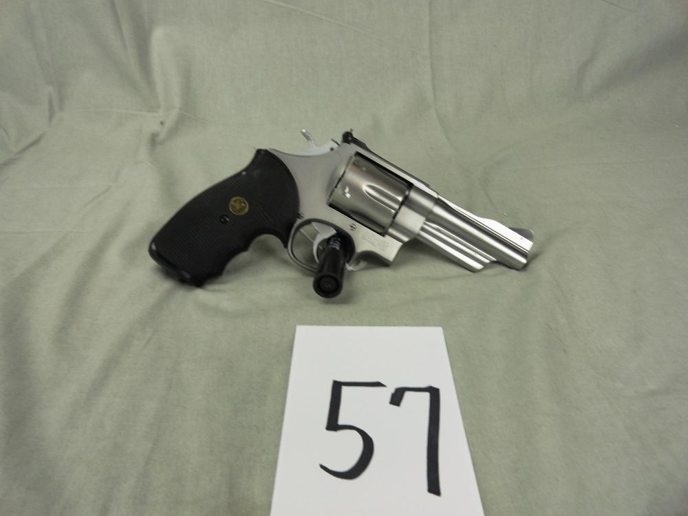 S&W 629-2, 44 Mag, NIB/Never Fired, Stainless, 4” Bbl., Rubber Grips, Mount