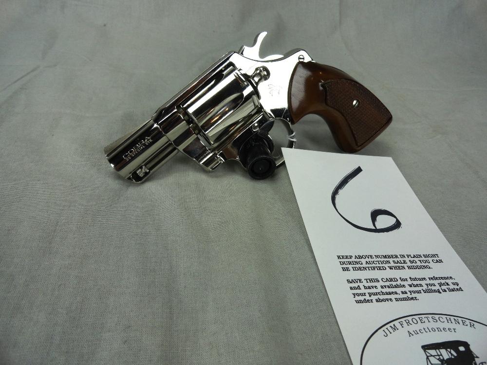 Colt Cobra 38, Nickel, 2” Bbl., Wood Grips, N55322 (Handgun)