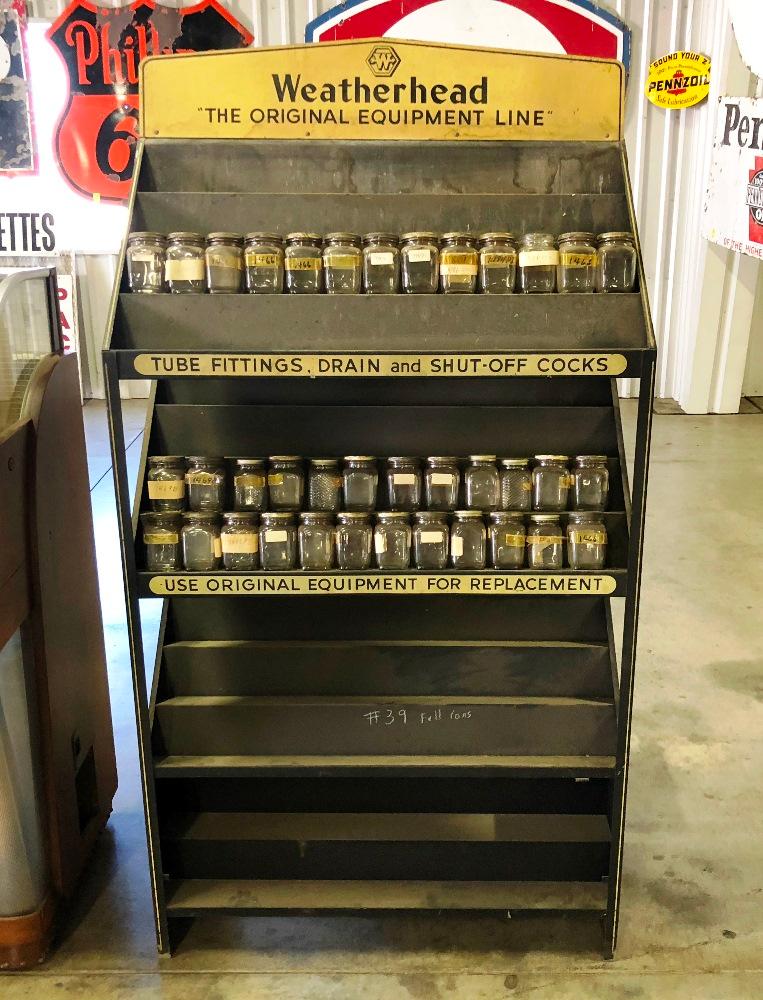 Weatherhead “The Original Equipment Line” Display Rack with Jars