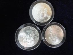 (3) 2012 U.S. Silver Eagle Dollars