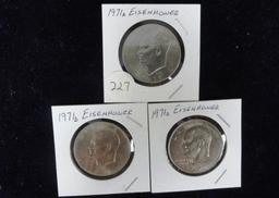 (3) 1971-D Comm. Eisenhower Dollars