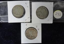 (3) 1946 Liberty Walking Half-Dollars