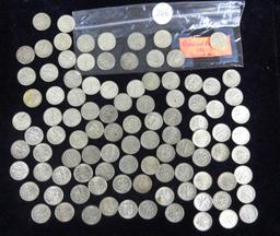 (100) 1960’s Silver Roosevelt Dimes