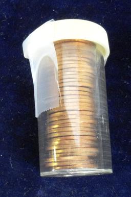 Plastic Roll of (35) Unc. 1960-D Lincoln Memorial Cents