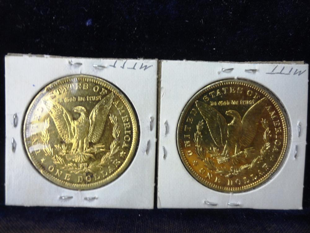 1884 0 – 1887 Morgan Dollar 14kt. Gold Plated