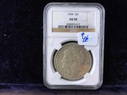 1904 Morgan Dollar NGC Graded AU 50