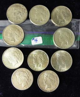 (10) 1922 Peace Dollars