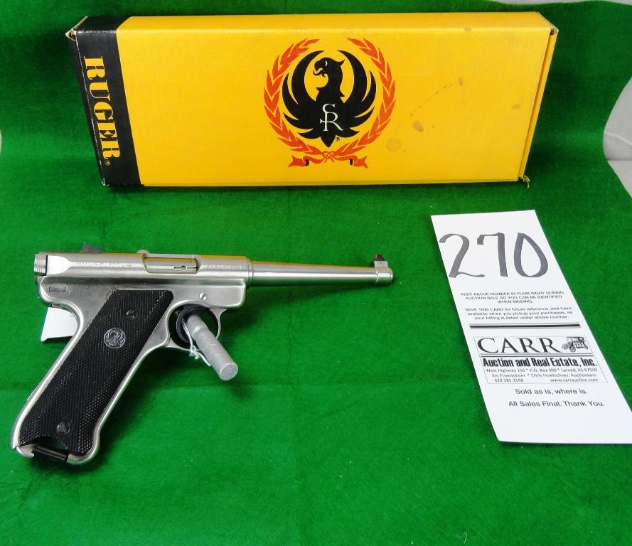 Ruger Mark II, .22-Cal., 6” Bbl., Stainless, SN:212-61208, NIB (Handgun)