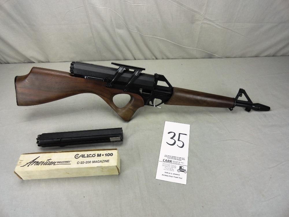 Calico M-10, 22LR w/(2) 100 Rd. Magazines, SN:D002208