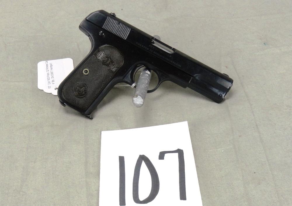 Colt 1903 Pistol, 32 Rimless Cal., 4” Bbl., SN:53667 (Handgun)