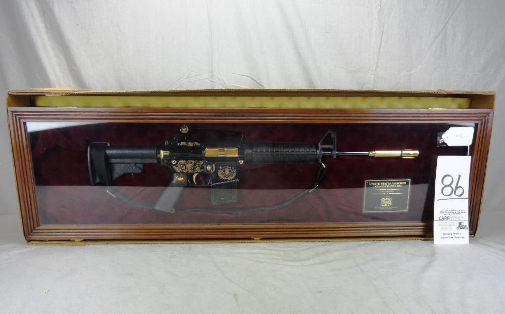 BFI EA-15, .223-Cal. Rifle, SN:ABN267, US Airborne Comm. M-16 w/Wooden Presentation Case