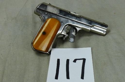 Colt Automatic Nickel 32-Cal. Pistol, SN:70256 (Handgun)