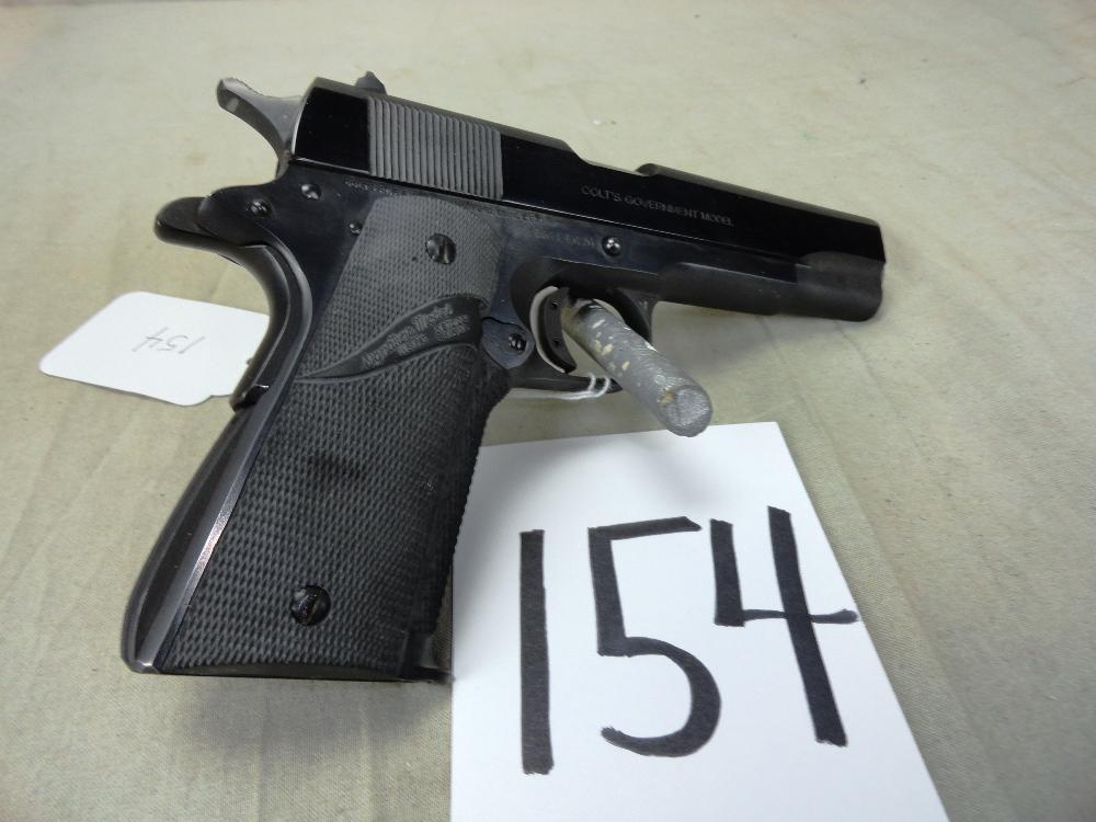 Colt MK IV/Series 70 Gov't Model, 45-Auto, Pistol w/Pachmayr Grips, SN:66614G70 (Handgun)