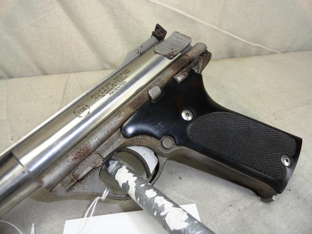 TDE Automag M.180, .44 AMP, Stainless Steel, Pistol w/357 M.160 Bbl. & (2) Extra Mags w/Box, SN:A043