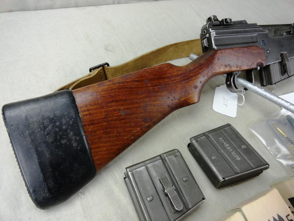 Fusil MAS Model 1949-56, 7.5mm w/Bayonet, Sling, Grenade Launch Site, Manual Kit & Gas Cut Off, SN:G