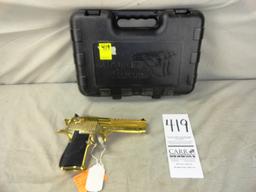 Magnum Research Desert Eagle Gold Finish Pistol, .50AE, SN:DK0008106, NIB (Handgun)