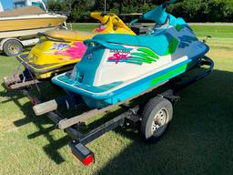 (2) Sea Doo Jet Skis w/Double Trailer (#81)