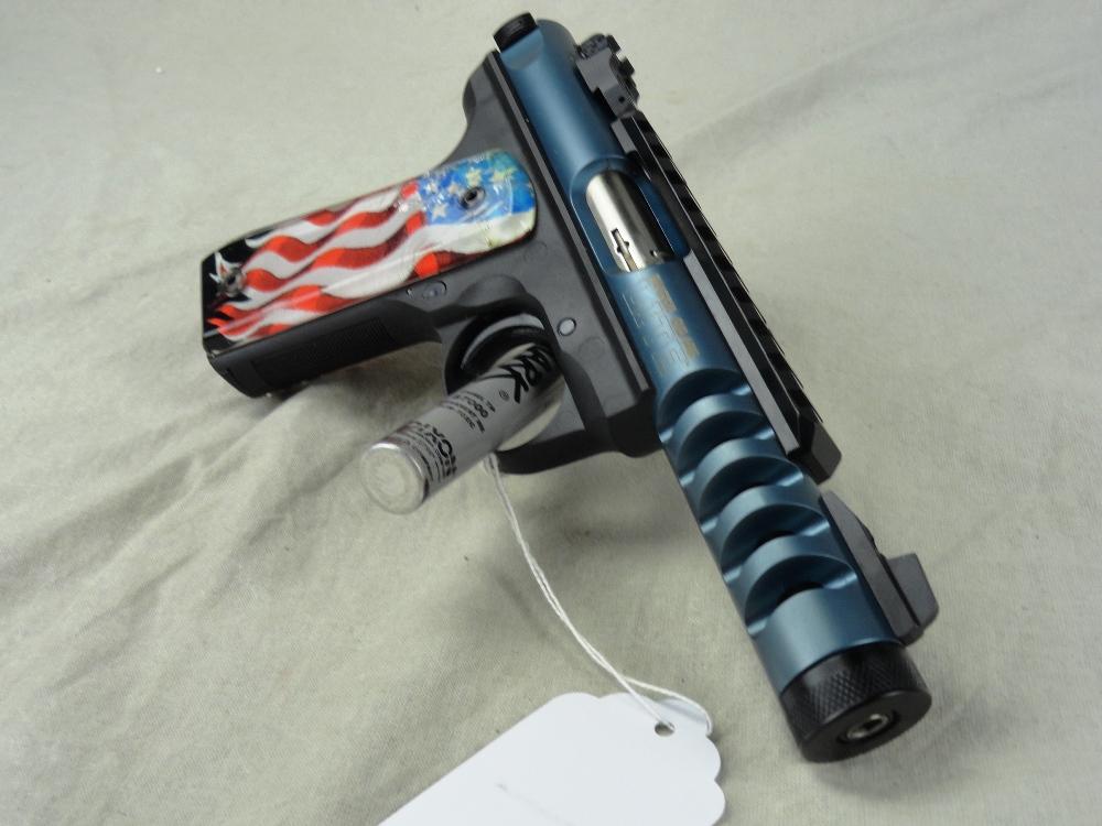 1. Ruger 22/45 Lite Auto, 22-Cal., SN:390-96282, Blue Threaded Bbl., Slotted Bbl. Flag Grips w/Box (