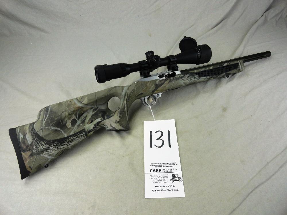 131. Ruger 10/22, Auto, 22-Cal., SN:255-33172, Green Tact Sol Bbl., Green Camo Thumbhole