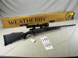 134. Weatherby Vanguard II, Bolt, 243-Cal., SN:VB176858, Syn. Stock, Leupold Fire Dot Scope w/Box