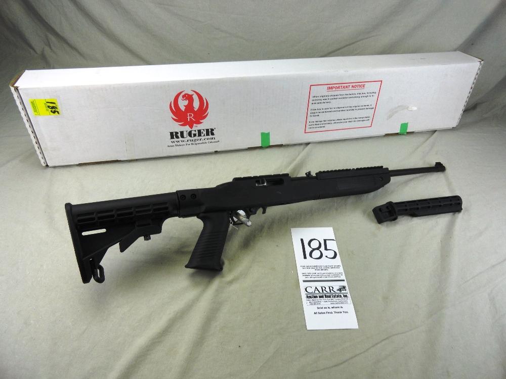 185. Ruger 10/22, Auto 22, SN:354-92512, Mod 01219, Retractable Stock Black Synthetic w/Box