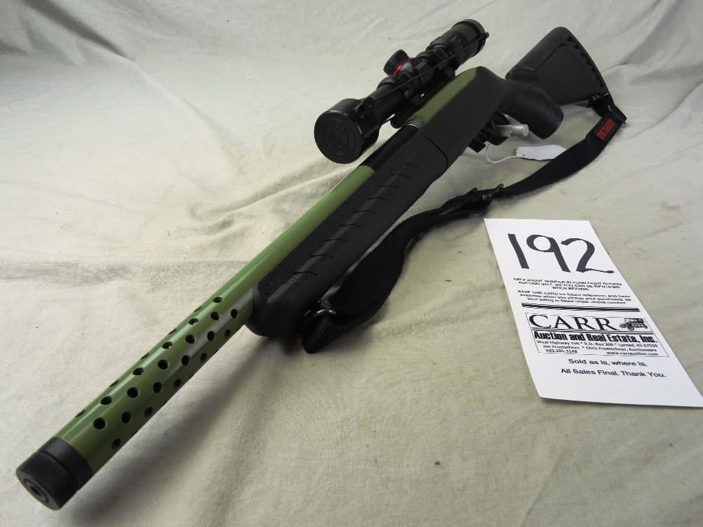 192. Ruger 10/22 Takedown Auto, 22-Cal., SN:0007-34734, Black/Green Ported, Adj. Stock, Scope w/Box