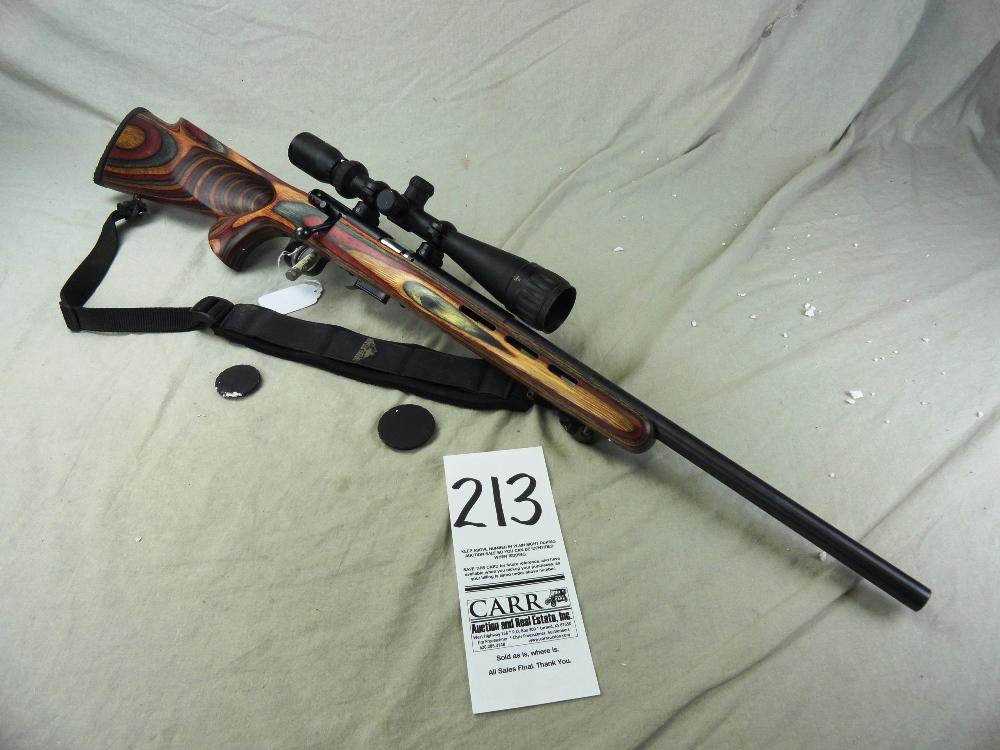 213. Savage 93R17 HMR, Bolt, 17-Cal., SN:0751566, HB-Thumb Hole Stock VSA Scope w/Box