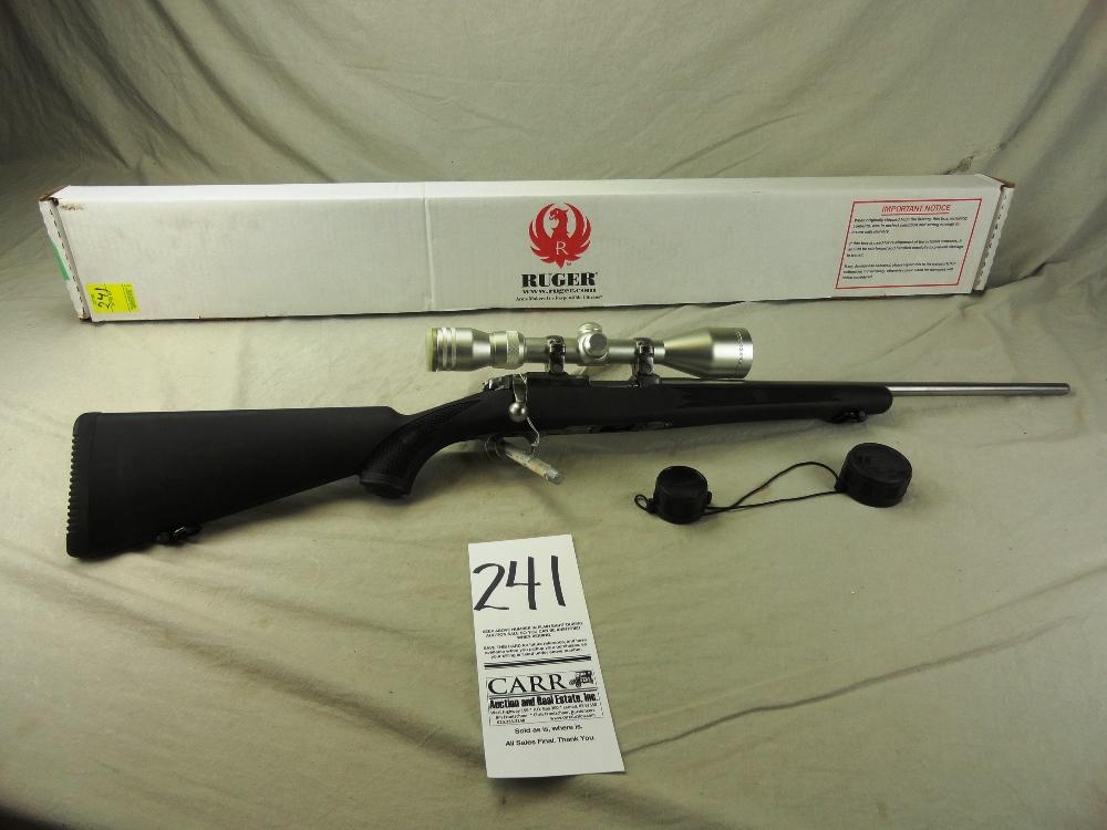 241. Ruger 77/22, Bolt, 22 Mag, SN:703-65774, SS Black Syn. Scope w/Box