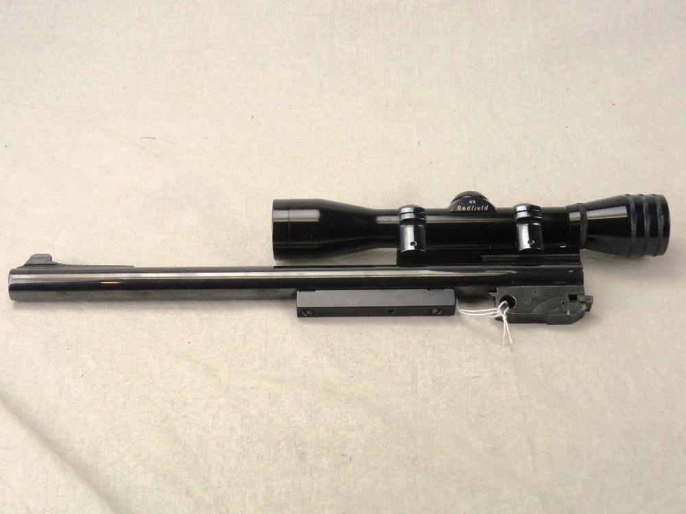 TCA Super 14, 7mm T/CU, 14" Bull Bbl. w/Redfield 4x Scope (EX)