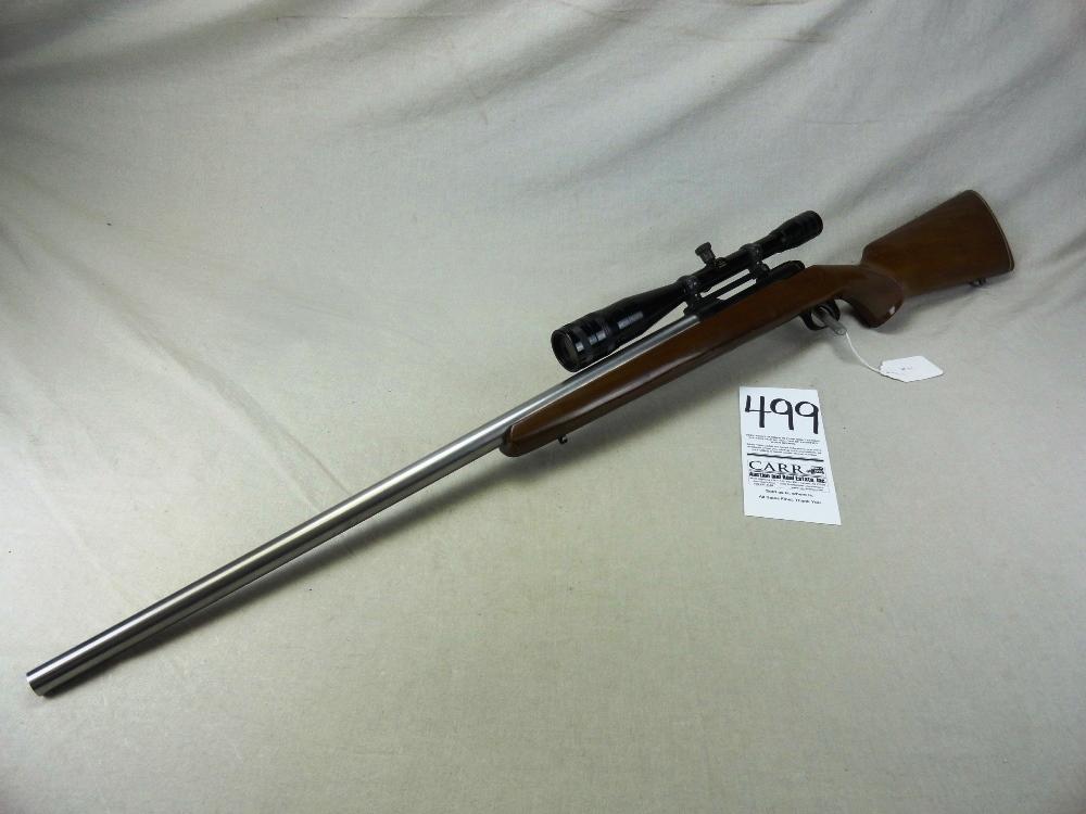 Savage 112V, 22-250-Cal. Target Rifle, Krieger No. 7 Stainless Steel Bbl., Redfield 20x Scope, SN:B9